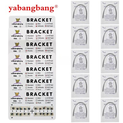 Dental Orthodontic Metal Brackets Braces/Super Elastic Niti Arch Wires SA