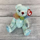 Ty Attic Treasures Elizabeth Blue Colorful Small Teddy Bear Stuffed Animal .