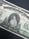 1917 Dominion Of Canada $1 - Dc-23b Series Z, No Seal - Ef (stains)