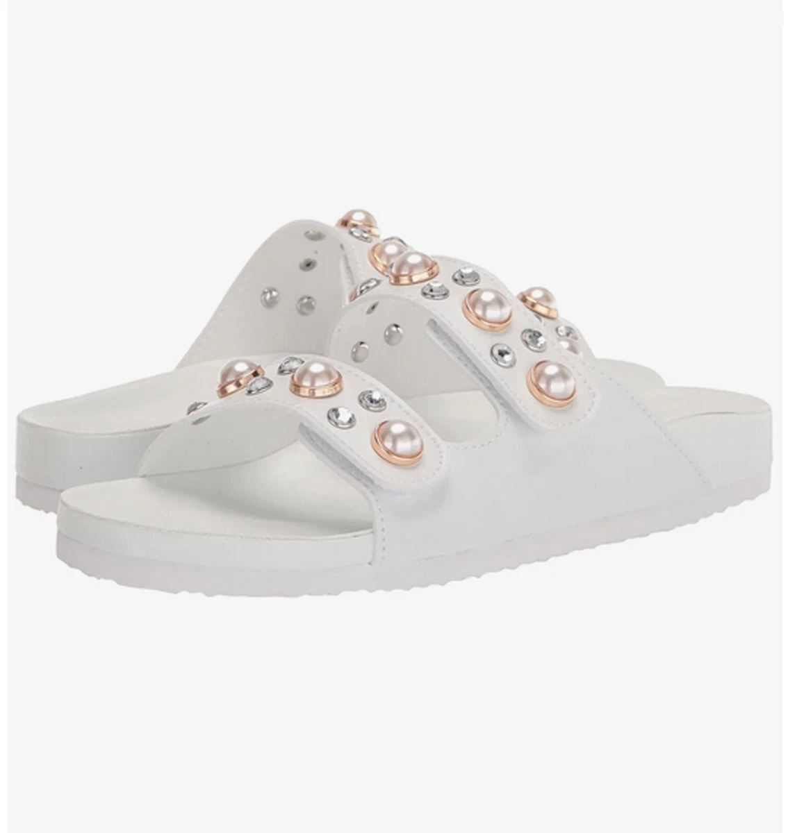 Crystal studded cheap sandals