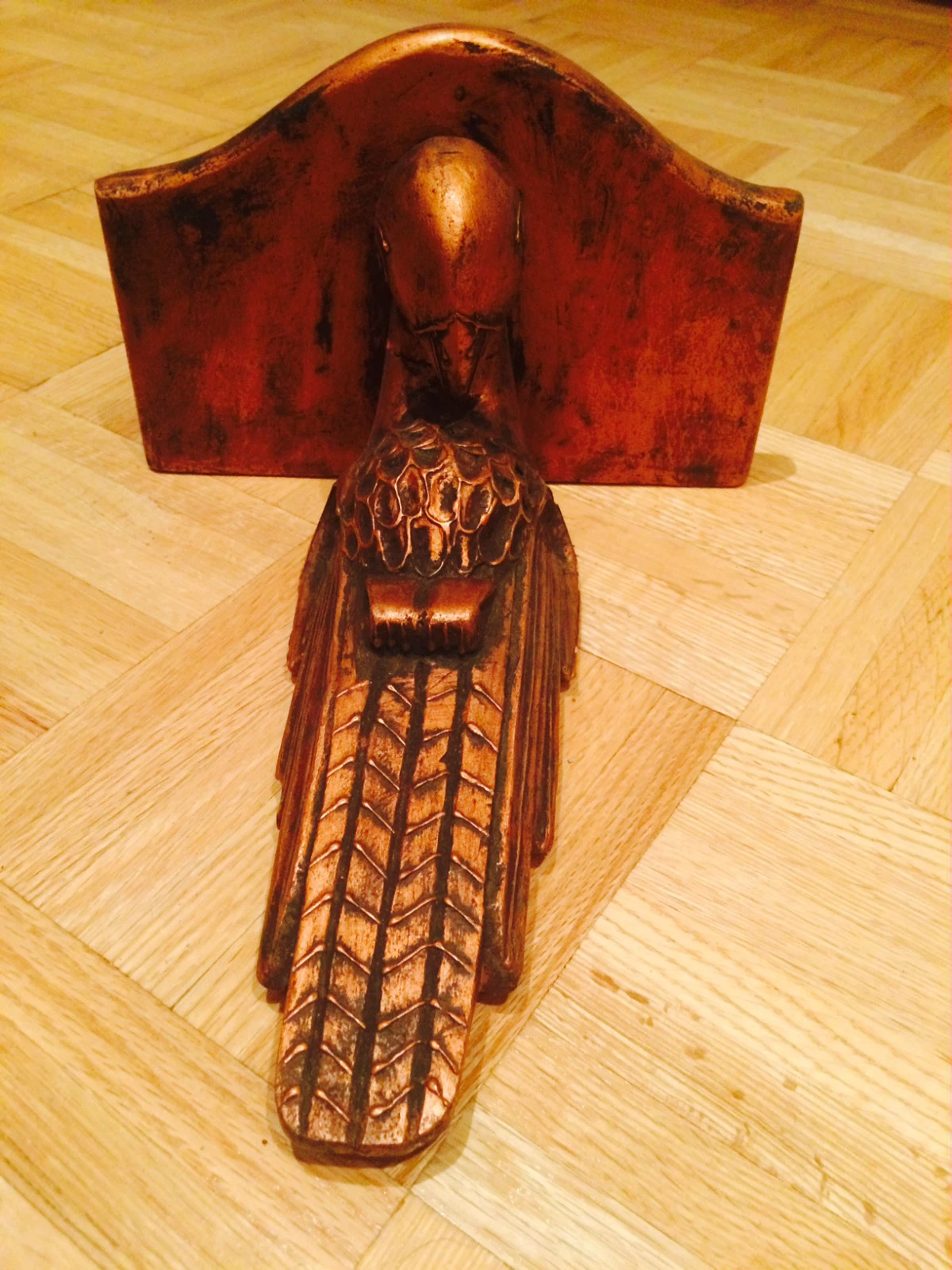10.5" Decorative Wooden Parrot Wall Shelf, Cornish
