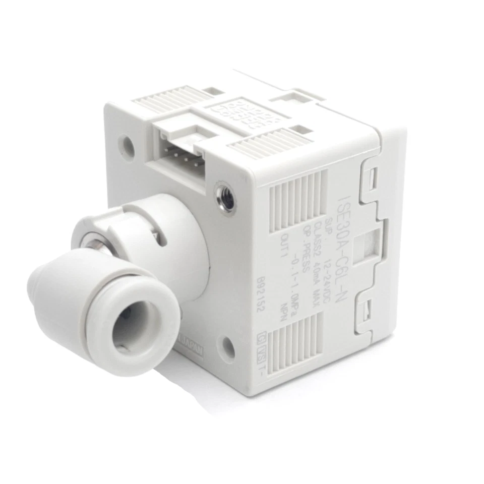 SMC ISE30A-C6L-N Pressure Switch, -0.1 to 1.0MPa, ø6mm One-Touch, NPN, 12-24 VDC - Image 3 of 4