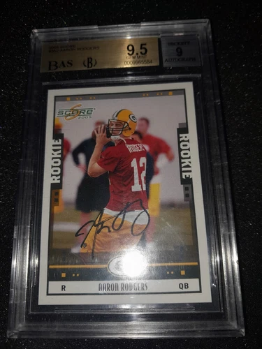 2005 Score Aaron Rodgers Rc Auto BAS 9.5 w/ Subgrades