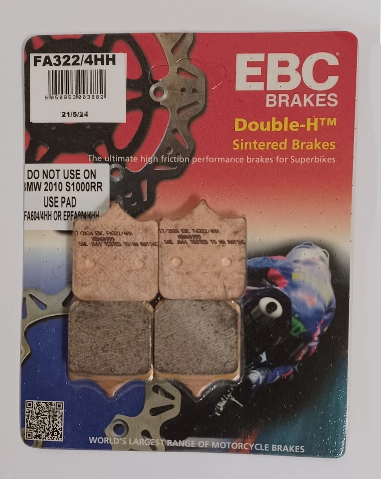 EBC Sintered FRONT Brake Pads (1 Set) For HUSQVARNA 701 SUPERMOTO (2016 to 2024) - Image 2 of 4