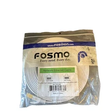 Fosmon Cat 7 Network Ethernet Flat Patch Cable, White, 10 Ft