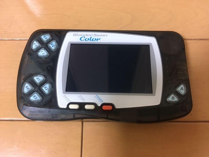 BANDAI Wonder Swan Color Crystal Black Console Game Tested W/Box