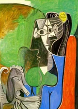 Pablo Picasso Abstract Untitled Oil Painting Modern Hand Painted Repro on Canvas