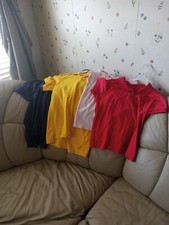 Unisex Assorted Color Polo School Uniform 4 Lot Size XXL 18 2 New 2 Pre-owned