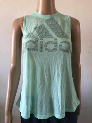   Adidas Women's Training Magic Logo Tank Top Green Size XS - L CW3854