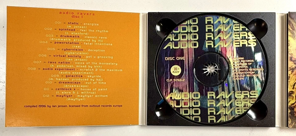 AUDIO RAVERS 23 Tracks 2-Disc CD GOA RAVE GABBER TRANCE Musik 1996 X-ray Records - Image 4 of 4