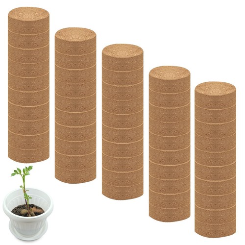 50pcs Coconut Soil Disc Coir Soil Block Coconut Potting Fibre Compressed Soil