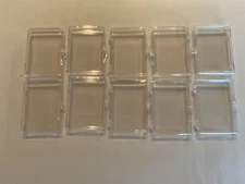 Acrylic Plastic Hinged Presentation Display Cases  3"x 2"x 1/2" Lot of 10