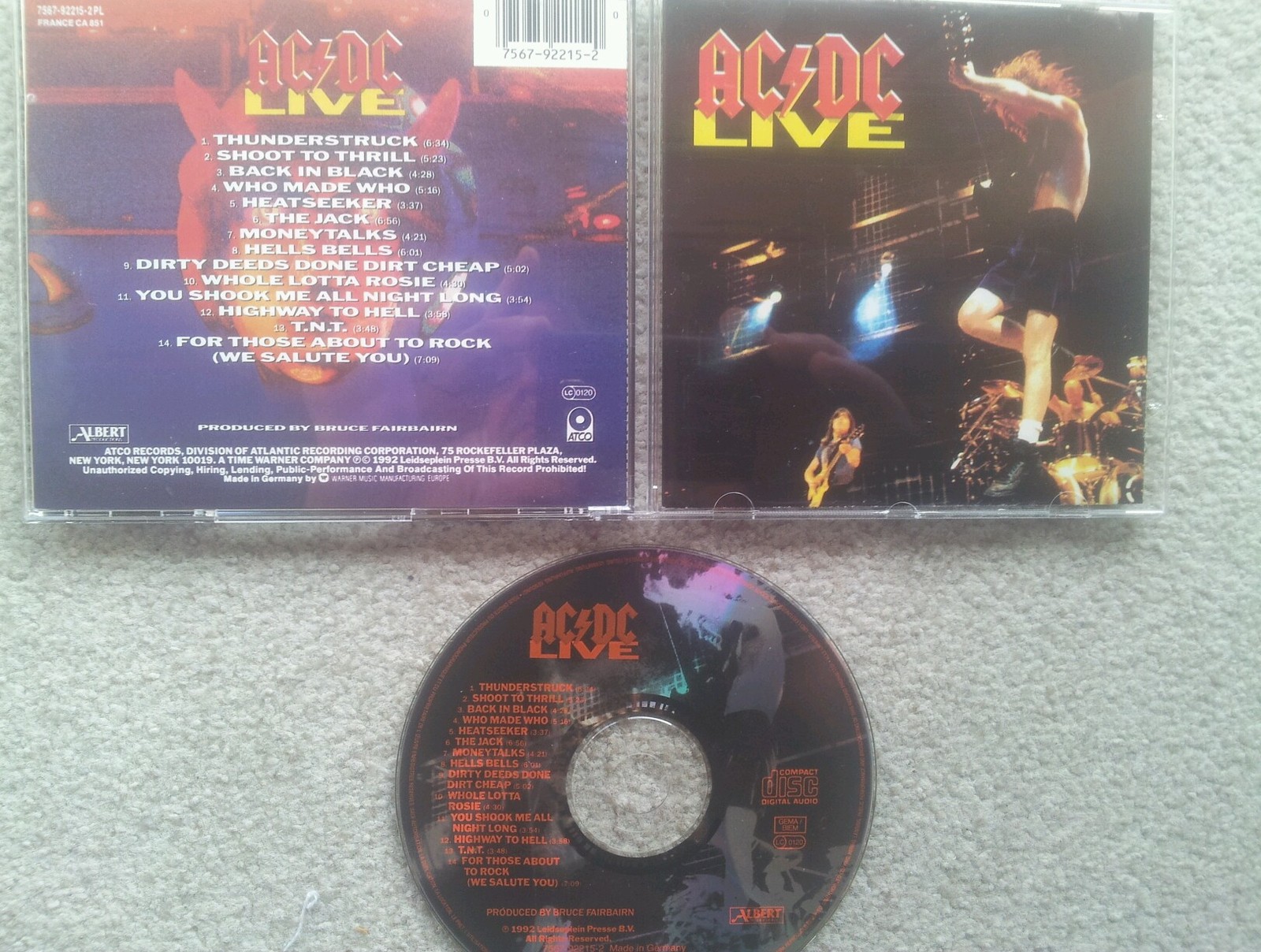 AC / DC LIVE 1992 GERMAN COLLECTORS SINGLE CD EDITION ANGUS YOUNG | eBay.de