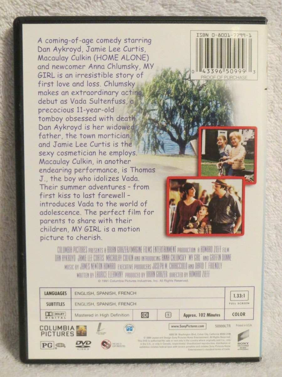 My Girl (DVD, 1998) Dan Aykroyd Jamie Lee Curtis Macaulay Culkin