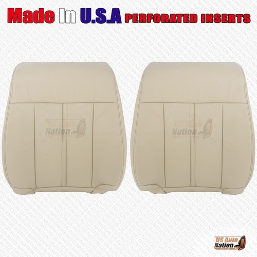 2015-2017 For Lincoln Navigator Driver Passenger Bottoms-Tops Leather Cover Tan - Picture 2 of 5