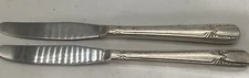 2 Dinner Knives Wm Rogers Mfg 1938 Talisman Silverplate Flatware 8.5” Knife