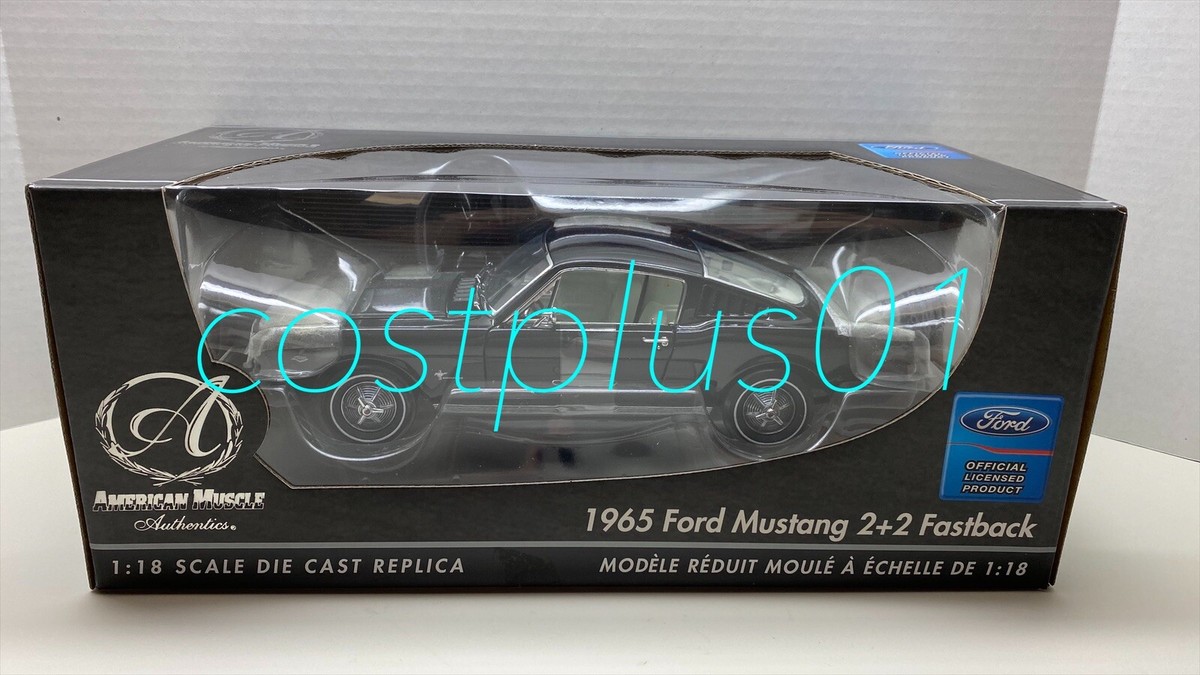 AMERICAN MUSCLE 1965 FORD MUSTANG 2+2 FASTBACK 1:18 BLACK