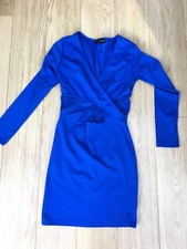NWT Club L Blue Fitted Cut Out Bodycon Mini Dress Small