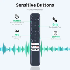 New RC813 FMB1 Voice Remote Control For TCL Smart TV 55Q750G 65Q750G 75Q750G