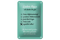 Blechschild Spruch 12X18 Cm Lieber Papa Ich Danke Geschenk Deko Schild