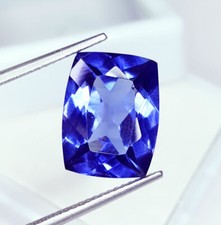 Certified Natural Blue Tanzanite Loose Gemstone 10 Ct Tanzanite Cushion Gem A805