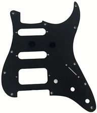 Pickguard For Fender 11 Sctew Stratocaster Start HSS Guitar-1-Ply-BLACK