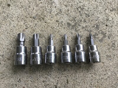 Husky 3/8 in. Drive Tamper Proof Torx Bit & Phillips Bit Socket Set (6-Piece)