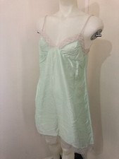 Vintage Ladies 1960 Sleep Bed Clothes Lingerie Nightgown Light Green Chemise