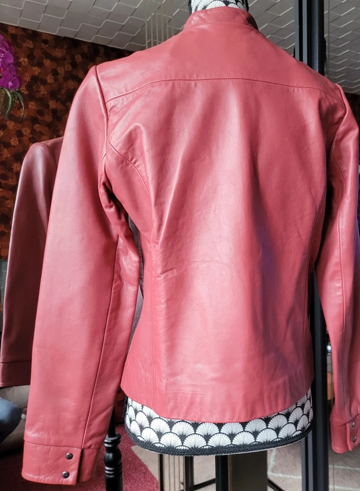 Veste en cuir véritable, TS - Comptoir des Cotonniers - Photo 3/4