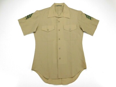 usmc short sleeve khaki shirt