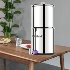 Gravity-Fed Countertop Water Filter System with 6 Filters 2.25Gal Home&Travel