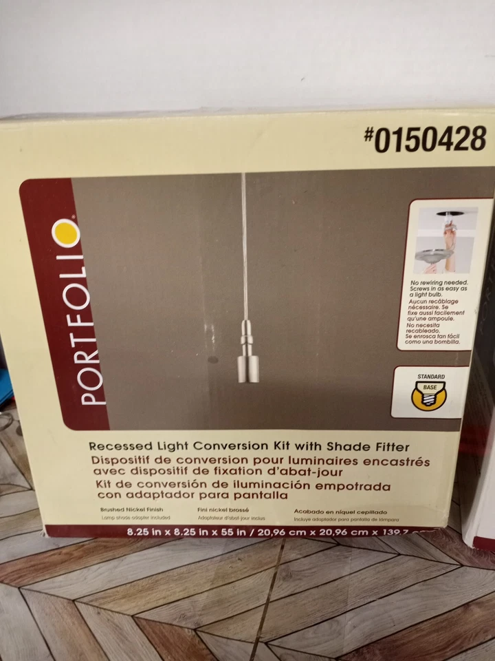 2 Portfolio Recessed Light Coversion Kit #0150428 Brushed Nickel Finish - Image 2 of 4