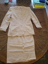 Vintage Jones New York Pink 2 Piece Skirt Blazer Suit Womens 6 cb4 