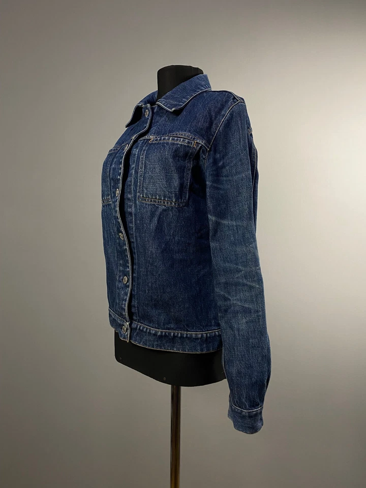 Chaqueta de mezclilla Helmut Lang 1998 vintage rara para mujer azul algodón azul talla 42 L Foto 4 de 4
