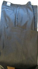 NWT 76 GH BASS MENS FLAT FRONT DRESS PANTS GRAY 36X29