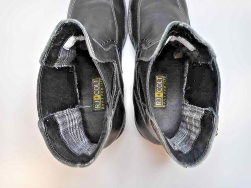 RJ Colt Leather Buckle Rider Black Boots Men's Size: 8 - FAST SHIP - Picture 8 of 8