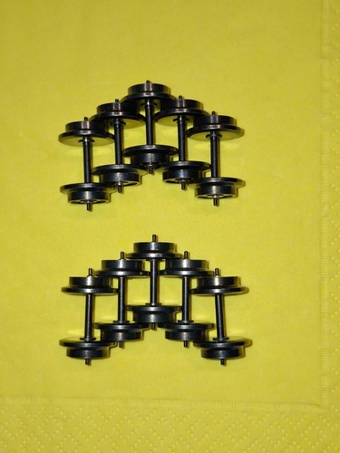 Trix Express E 33339010 antiguo 66690 10 piezas juego de ruedas completas 11 mm 1.iso. Cojinete de cono | Condition: Neu