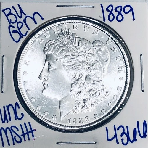 1889 BU UNCIRCULATED MORGAN SILVER DOLLAR AUTHENTIC U.S. MINT FREE SHIPPING 4366