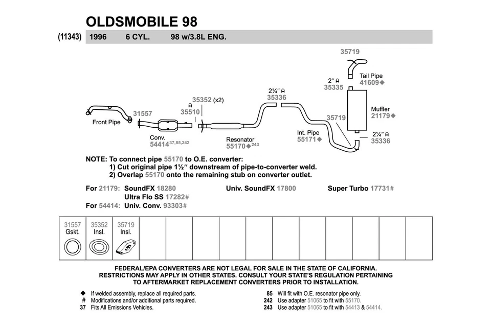For Cadillac DTS 2006-2008 Walker 35510 Steel Zinc Wire Ring U-Bolt Clamp - Imagem 4 de 4