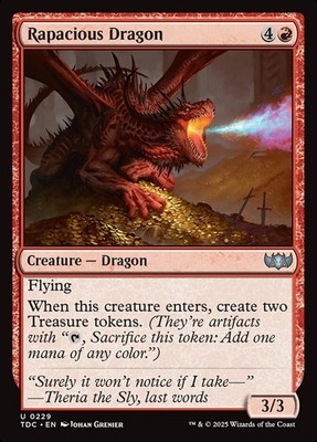 MTG Rapacious Dragon (229/478) Tarkir Dragonstorm Commander LP