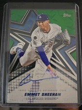 2026 Topps Series 1 Emmet Sheehan Baseball Stars Autograph Green Parallel #37/99
