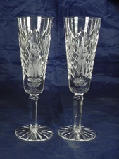 Tipperary Irish Crystal Bride & Groom Champagne Glass Set, Wedding