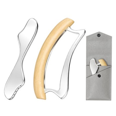 Herramientas faciales Gua Sha - Guasha el rostro - masaje de acero inoxidable