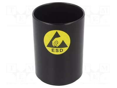 ESD Behälter für Sifte schwarz Ø: 75mm H: 115mm