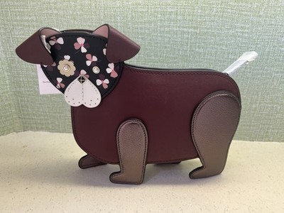 Kate Spade NY Floral Pup Dog Crossbody Bag Handbag Purse