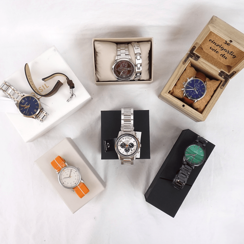 Fossil, Joseph Abboud, Holzkern, Vincero & More Assorted Men's Watches Lot of 6