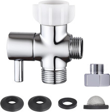 Bidet T Adapter with Shut off Valve,Metal T Valve for Bidet 7/8 X 7/8 X 1/2 Or