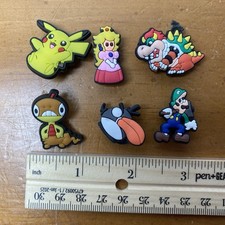Crocs Shoe Charms Nintendo Pokemon Luigi Bowser Pickachu Princess Peach Pok mon