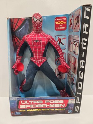 Ultra Pose Spider-Man Movie 2002 Toy Biz 12'' Figure NIB Amazing Sticking Action