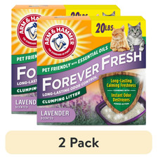 ARM HAMMER Forever Fresh Multi-Cat Clumping Litter, Lavender, 20 lb, 2-Pack